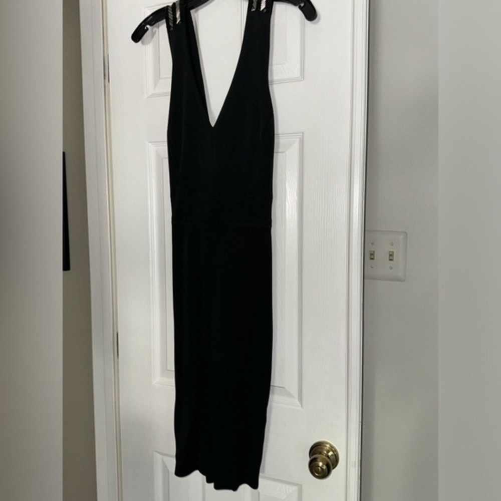 SASS AND NIDE BEADED BODY CON DRESS